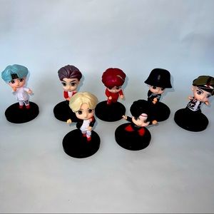 BTS 7 pc  Figure Set NEW K-Pop Jin Suga RM V Jimin J-Hope Jungkook.
